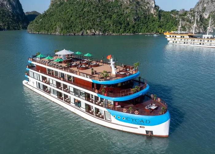 2-Day Luxury Cycad Cruise On Bai Tu Long Bay With Pickup From Halong International Cruise Port Or Hanoi Old Quarter
